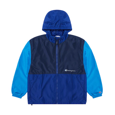 Champion FW22 US Athletics Colorblock Hooded Zip Jacket with Script Logo UM-WOT03