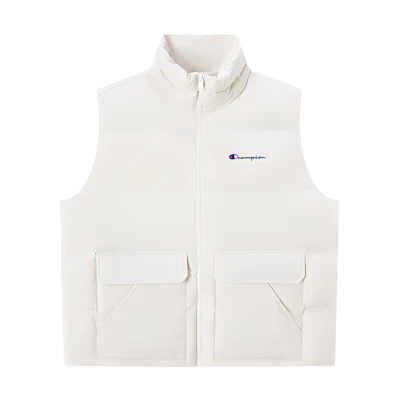 Champion FW23 Life Series Heavyweight Puffer Vest with Embroidered Logo. UM-YDJ02