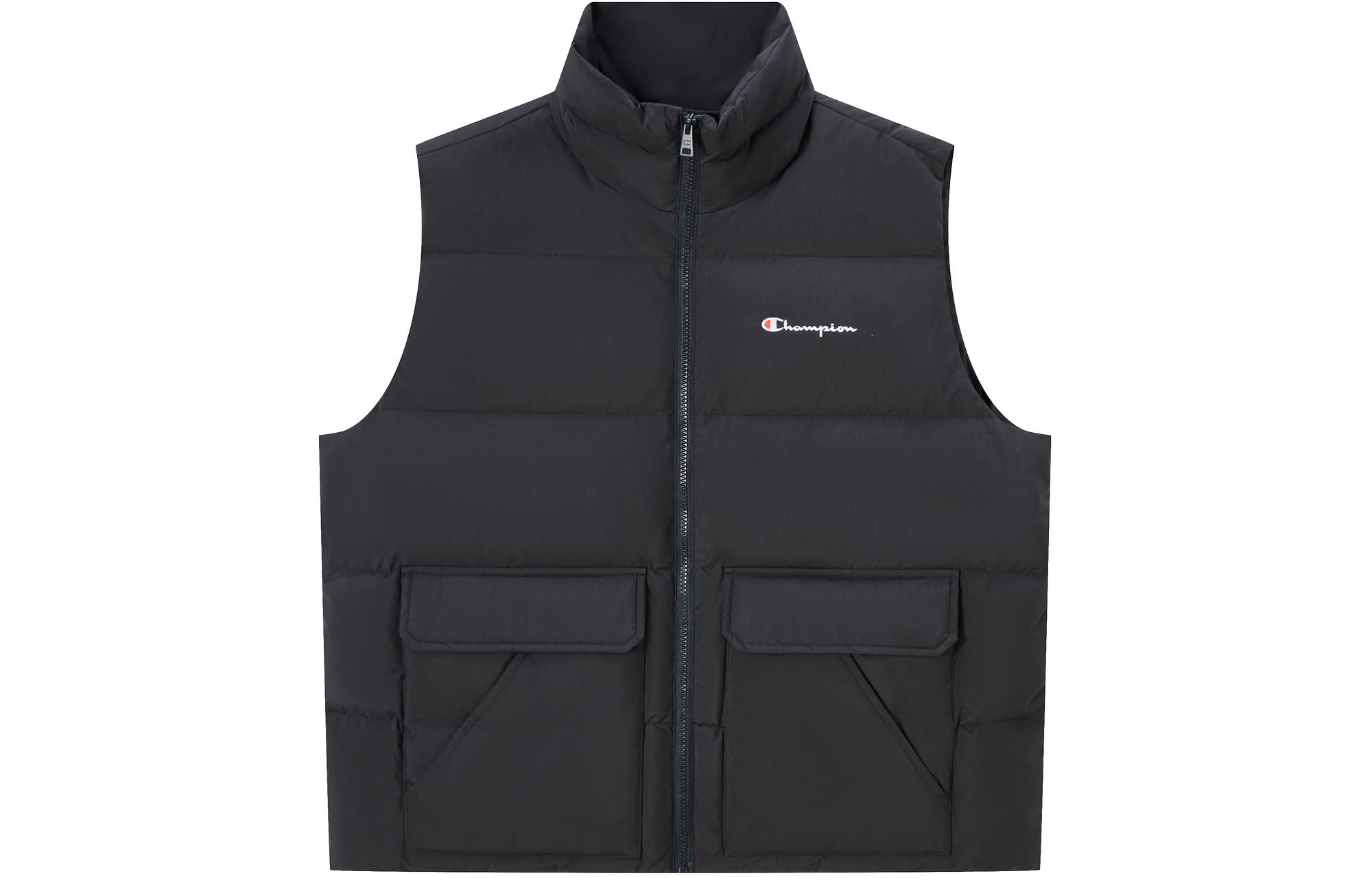 Order 챔피언 FW23 라이프 시리즈 헤비웨이트 자수 로고 패딩 베스트. UM-YDJ02