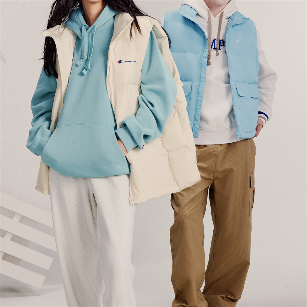 Cheap 챔피언 FW23 라이프 시리즈 헤비웨이트 자수 로고 패딩 베스트. UM-YDJ02