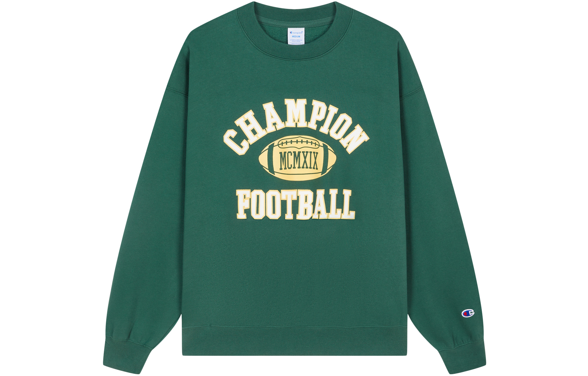 Champion FW23 Action Style Fleece Crewneck Sweatshirt Unisex with Fun Graphic Print C3-Y005