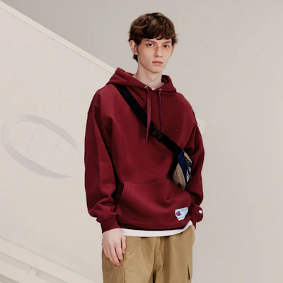 Champion FW23 日式男女刺繡C標Logo行動風格抓毛連帽衫 C3-Y135 Shop Champion FW23 日式男女刺繡C標Logo行動風格抓毛連帽衫 C3-Y135