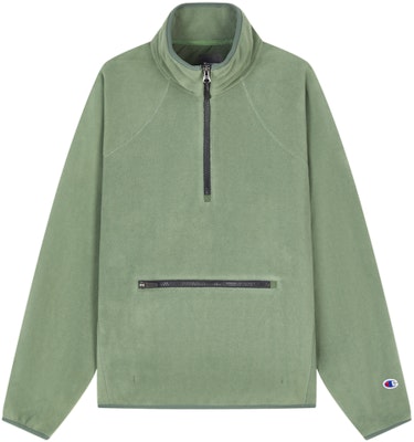 Champion FW23 Jaket Fleece Half-Zip Hitam Unisex Edisi Jepang Casual C3-Y022 Sizing Champion FW23 Jaket Fleece Half-Zip Hitam Unisex Edisi Jepang Casual C3-Y022