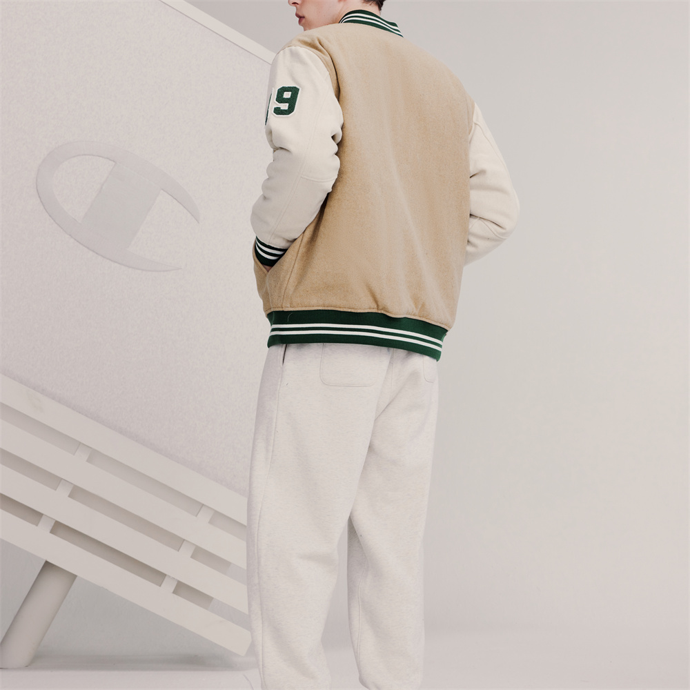 Details for Champion FW23 Campus Collection Thick Patchwork Varsity Baseball Jacket Unisex C3-Y606