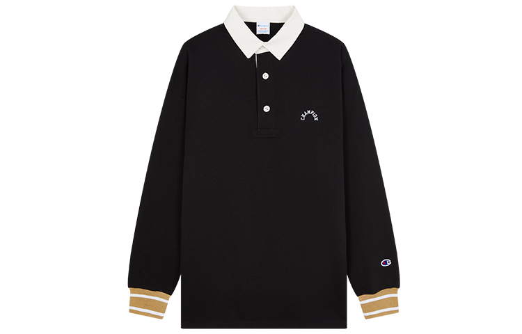 Champion FW23 Campus Fleece Polo Sweatshirt with Embroidered Logo - Unisex Casual Wear C3-Y002