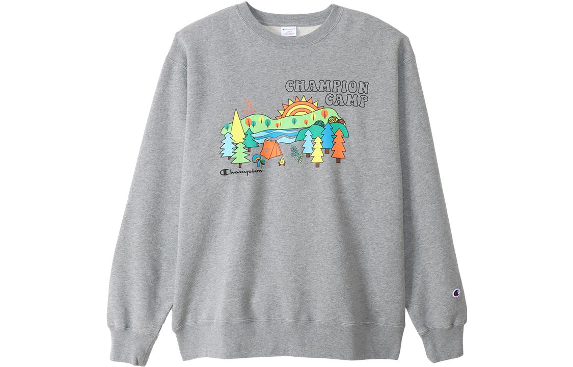 Champion FW23 Campus Series Fleece Graphic Crewneck Sweatshirt Unisex Japan Edition C3-X003