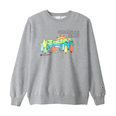 Champion FW23 Campus Series Fleece Graphic Crewneck Sweatshirt Unisex Japan Edition C3-X003