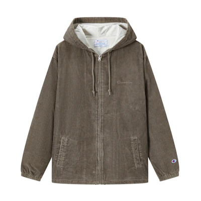 Champion FW23 Campus Washed Corduroy Hoodie Jacket Unisex Japan Edition C3-Y603