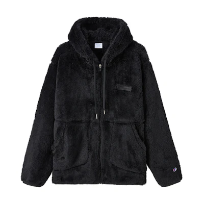 Champion FW23 Fleece Lined Hoodie Jacket - Unisex Minimalist Design (Japan Edition) C3-Y615
