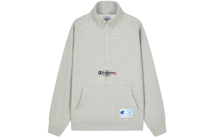 Champion FW23 Fleece Pullover Sweatshirt with Embroidered Logo - Unisex Japan Edition C3-Y010