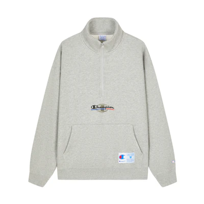 Champion FW23 Fleece Pullover Sweatshirt with Embroidered Logo - Unisex Japan Edition C3-Y010
