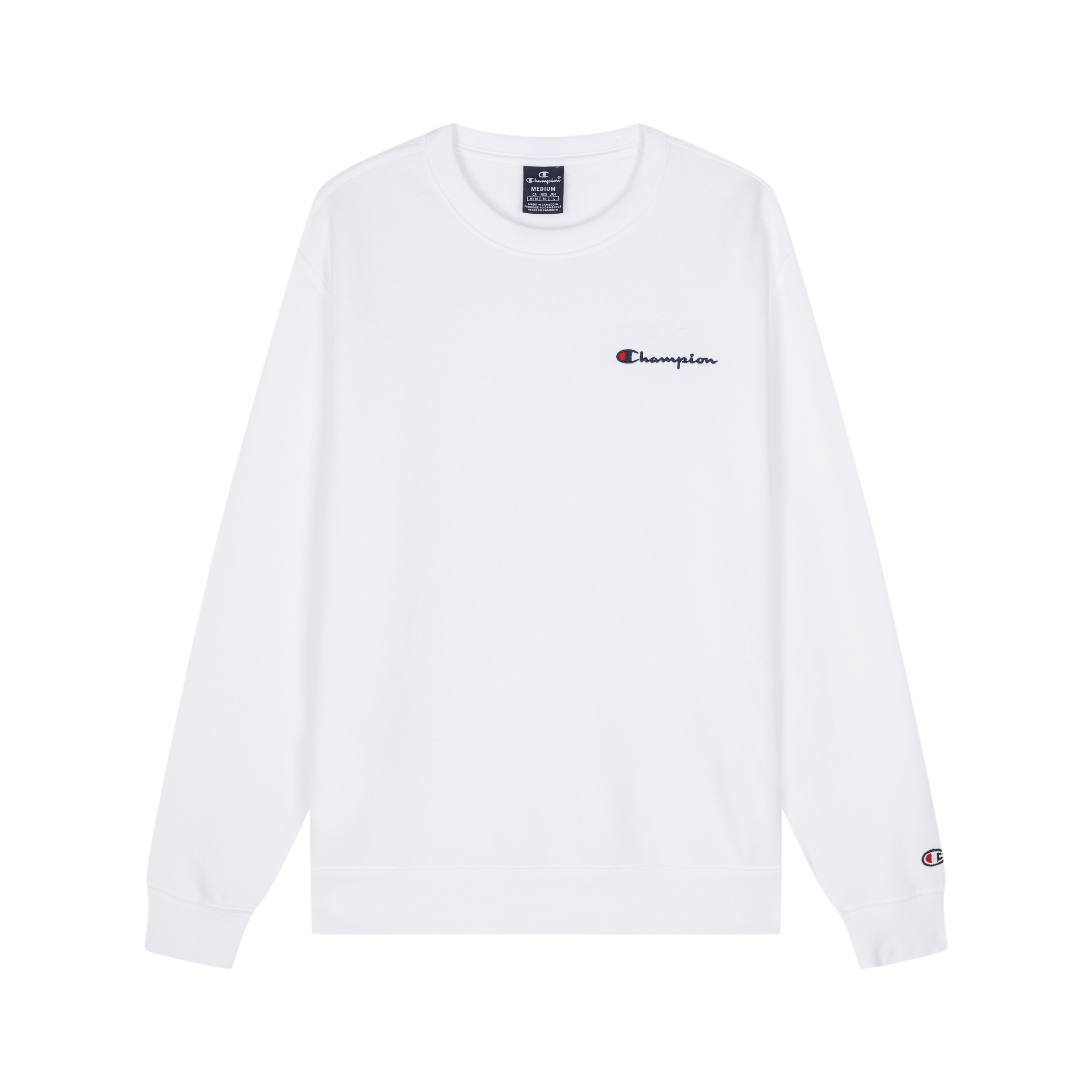 Champion FW23 Legacy Fleece Crewneck Sweatshirt Embroidered Logo Unisex Europe Fit EM-YSW33