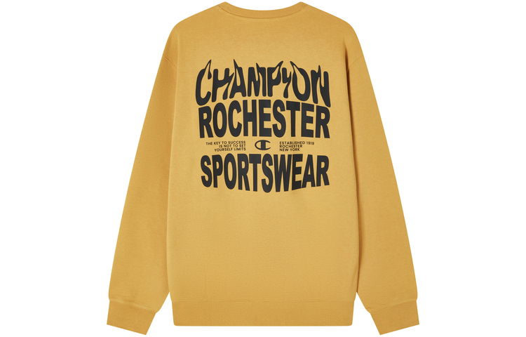 Champion FW23 Logo Back Rochester Series Colorblock Print Pullover Unisex Sweatshirt EM-YSW31