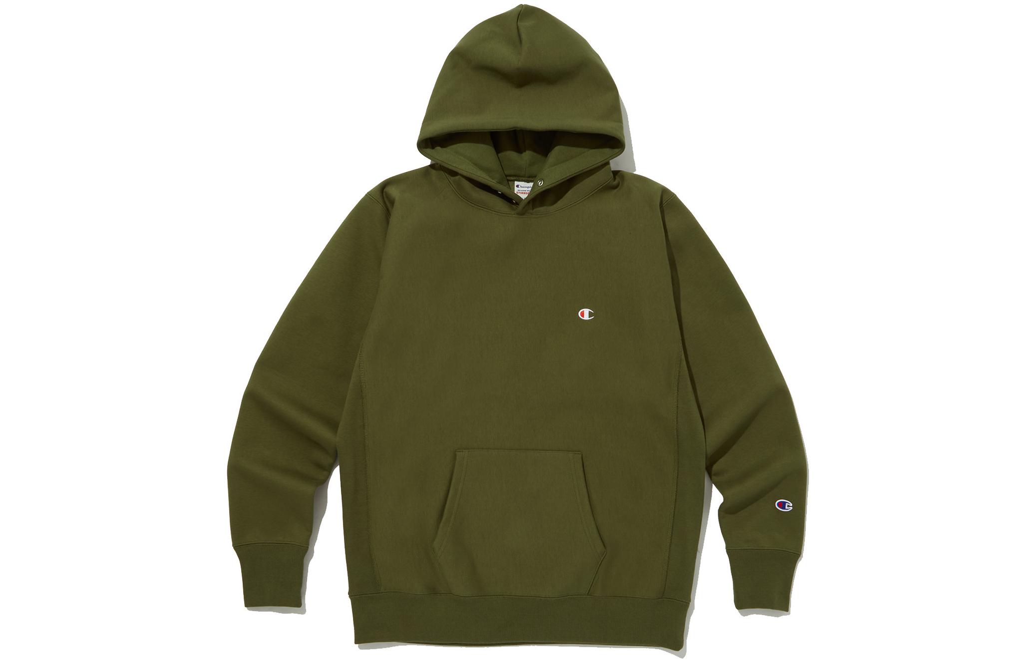 Champion FW23 Solid Color Hoodie Pullover Unisex Khaki CKTS3F541K2