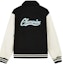 Lookbook Champion 2023秋冬男女拼色字母补丁棒球羽绒夹克. UM-YDJ05