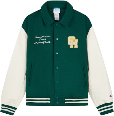 Champion 2023秋冬男女拼色字母补丁棒球羽绒夹克. UM-YDJ05 Sizing Champion 2023秋冬男女拼色字母补丁棒球羽绒夹克. UM-YDJ05