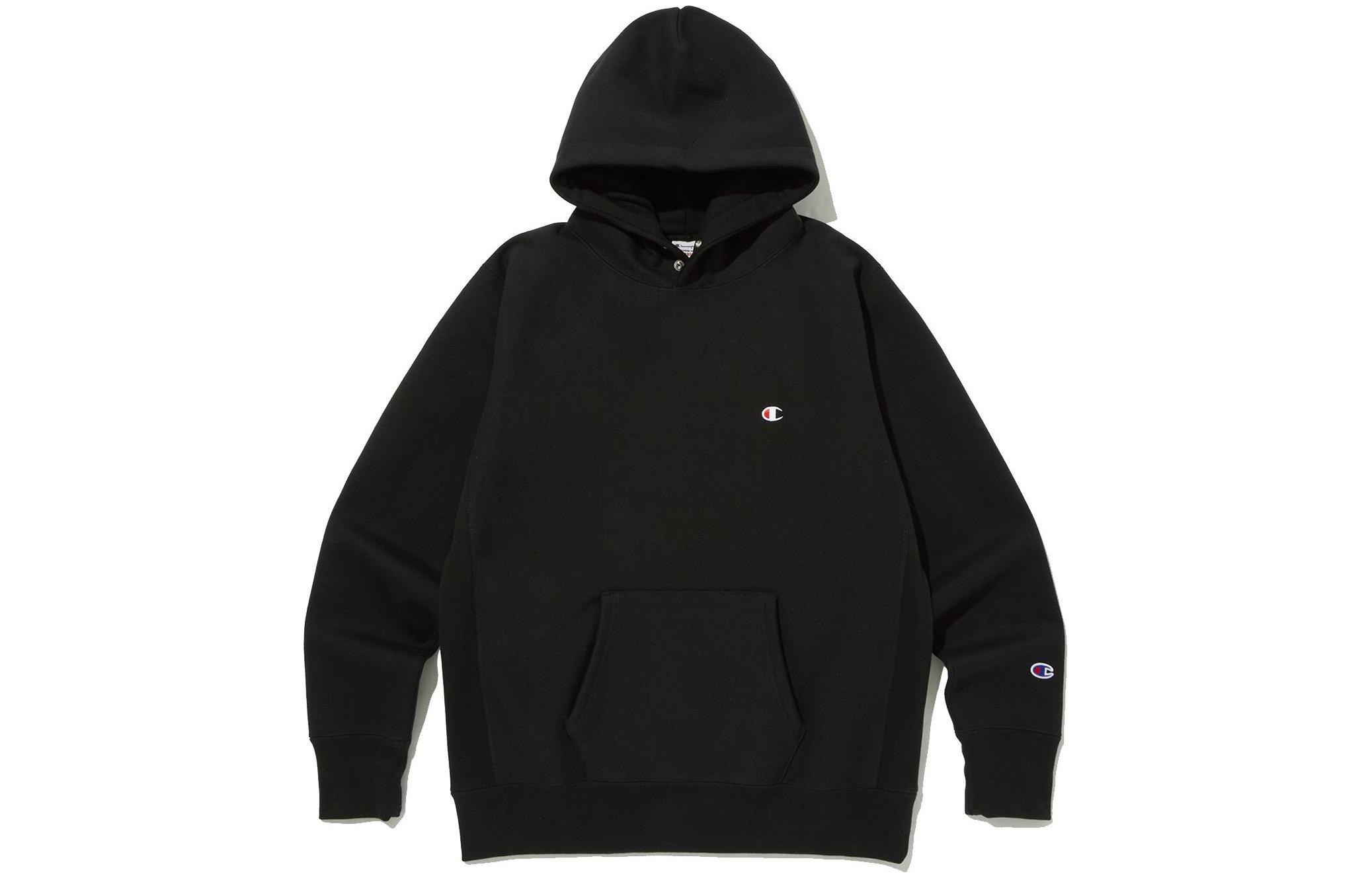 Champion FW23 Windproof Solid Black Hoodie Unisex CKTS3F541BK