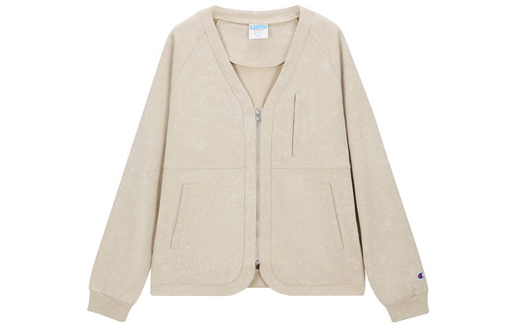 Champion FW24 City Boy Classic C-Logo Zip-Up Basic Casual Unisex V-Neck Sweatshirt U4CSWSM101