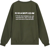 Champion FW24 Eco Utility Logo Pullover Sweatshirt Unisex Casual Style U4CSHEM003 Champion FW24 Eco Utility Logo Pullover Sweatshirt Unisex Casual Style U4CSHEM003
