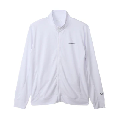 Champion FW24 Logo Quick-Dry Zip-Up Jacket Unisex White Long Sleeve C3-AS403-010