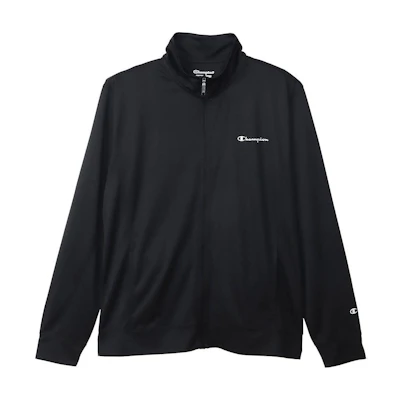 Champion FW24 Logo Quick-Dry Zip-Up Jacket Unisex Black C3-AS403-090