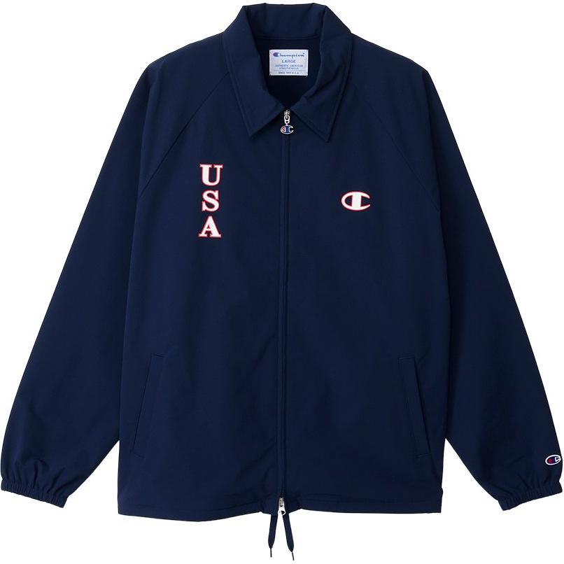 Champion FW24 Navy Dual-Zip Fleece Jacket Unisex Deep Navy Blue C3-A617-386
