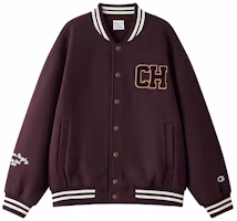 Champion FW26 AUTHENTIC Thickened Retro Embroidered Knit Baseball Jacket Unisex U6DOTSU134 Champion FW26 AUTHENTIC Thickened Retro Embroidered Knit Baseball Jacket Unisex U6DOTSU134