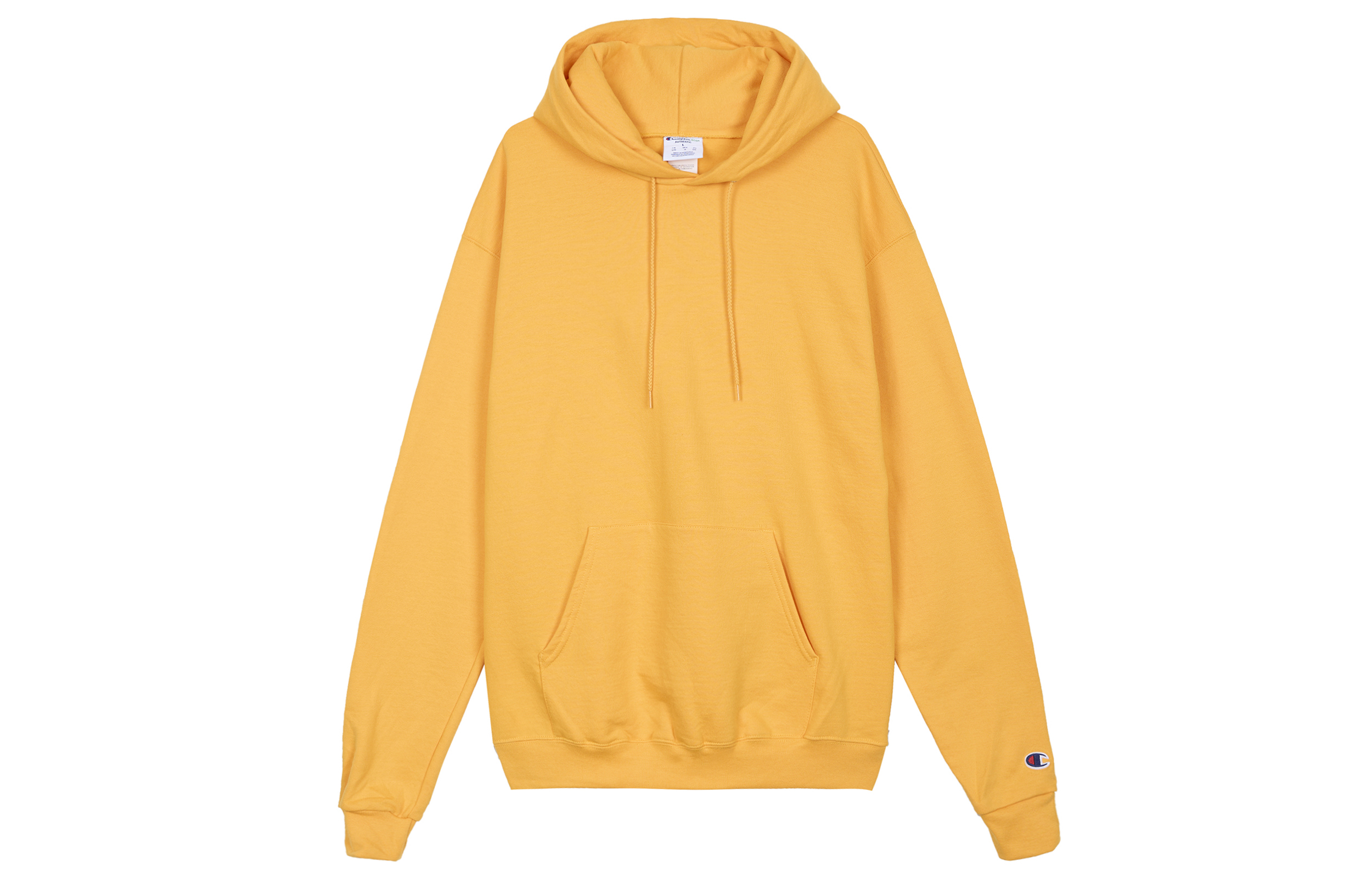 Champion Gold Hoodie with Single Cuff Logo, Fleece Lined, Unisex Couple Style S700-4