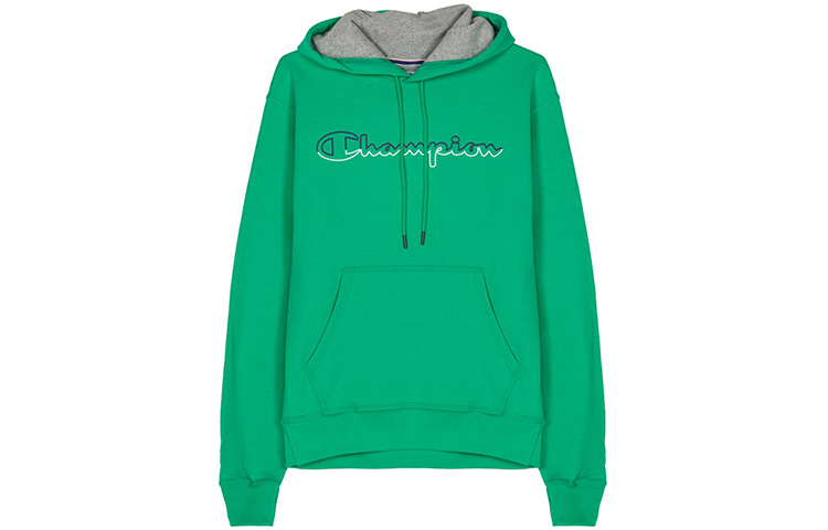 Champion Gradient Script Logo Fleece Hoodie Green Unisex Winter Edition GF89H-Y08126