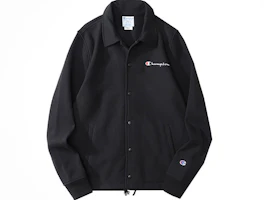 Champion Grass Script Embroidered Thick Coach Jacket Unisex Black (US Version) V5843-550723-003 Champion Grass Script Embroidered Thick Coach Jacket Unisex Black (US Version) V5843-550723-003