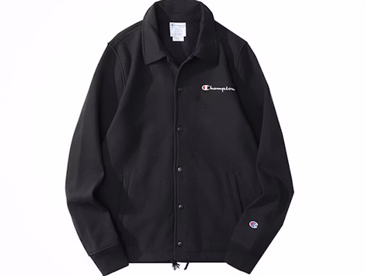 Champion 草寫刺繡厚款教練夾克 男女通用 黑色 (美版) V5843-550723-003 Buy Champion 草寫刺繡厚款教練夾克 男女通用 黑色 (美版) V5843-550723-003