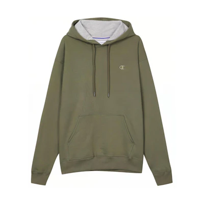 Champion Green Hoodie with Logo on Chest and Sleeve - Unisex Couple Edition S0889-407D55-9AX