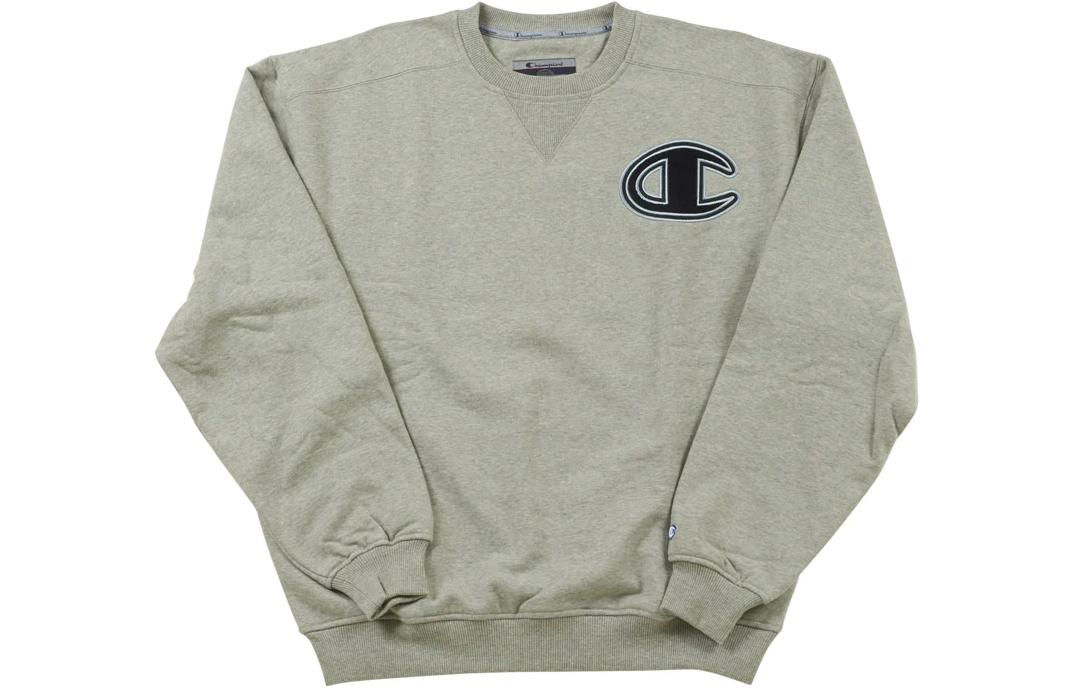Champion Grey White Logo Print Long Sleeve Sweatshirt S2210407S74-806