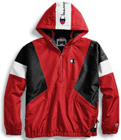 Champion Half-Zip Colorblock Jacket Unisex Red (US Version) V4521-550204-143 Champion Half-Zip Colorblock Jacket Unisex Red (US Version) V4521-550204-143