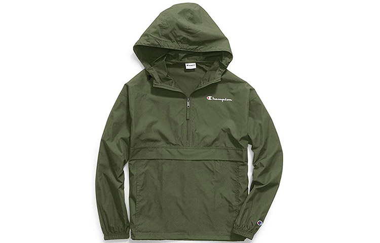 Champion Half-Zip Embroidered Double Collar Jacket Military Green Unisex US Edition V1012-549369-9AX
