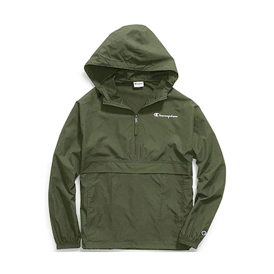 Champion Half-Zip Embroidered Double Collar Jacket Military Green Unisex US Edition V1012-549369-9AX
