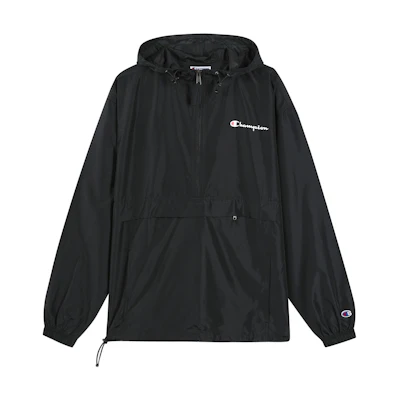 Champion Half-Zip Embroidered Logo Loose Waterproof Windbreaker Jacket Unisex V1012-549369-003