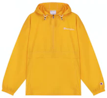 Champion Half-Zip Embroidered Script Logo Jacket Unisex Yellow V1012-549369-MLV Champion Half-Zip Embroidered Script Logo Jacket Unisex Yellow V1012-549369-MLV