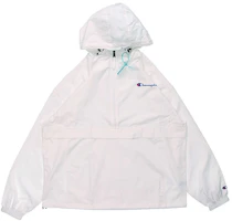 Champion Half-Zip Embroidered Script Logo Jacket White Unisex Fall Edition V1012-549369-045 Champion Half-Zip Embroidered Script Logo Jacket White Unisex Fall Edition V1012-549369-045