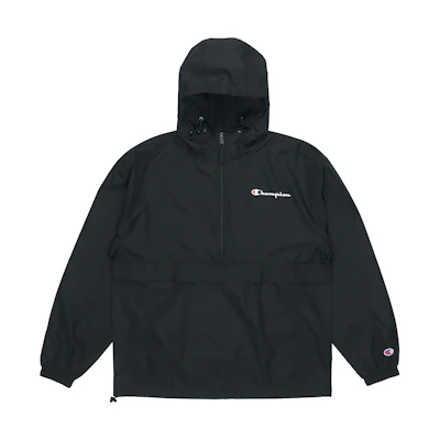 Champion Half-Zip Hoodie Jacket Black Long Sleeve Outerwear UM-SJK01-M201