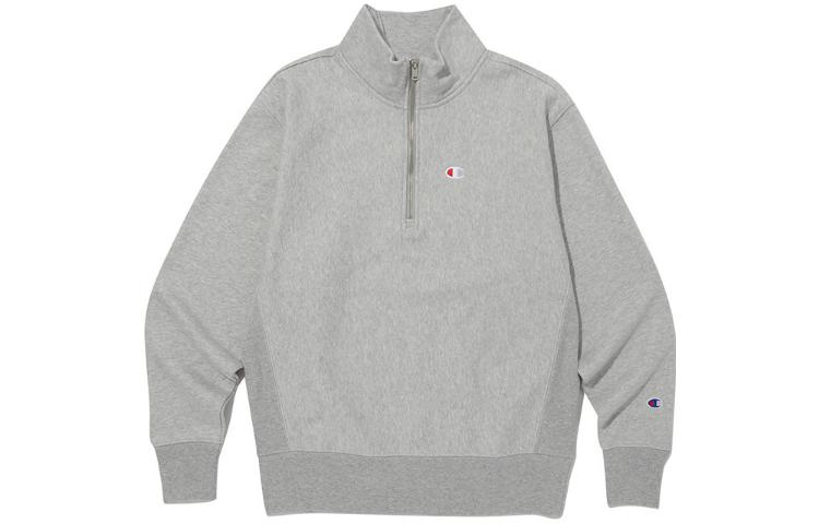 Champion Half-Zip Pullover Fleece Sweatshirt Gray CKTS3F308G2