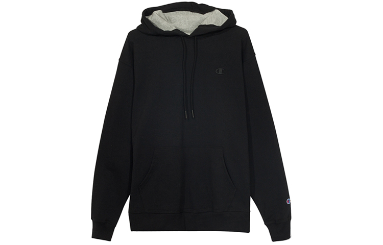 Champion Hoodie Black with Small Chest Logo, US Edition S0889-407D55-003