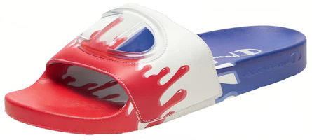 Champion IPO Drip Slides 'Red White Blue' CP102177M Champion IPO Drip Slides 'Red White Blue' CP102177M