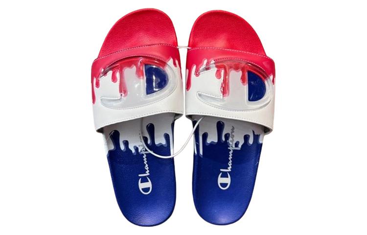 Lookbook Champion IPO Drip Slides 'Red White Blue' CP102177M
