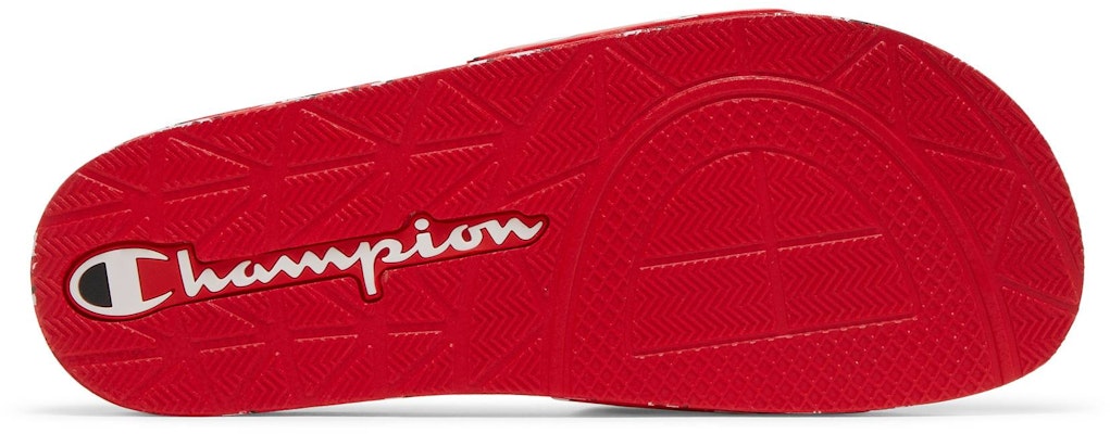 Champion IPO Slides 'Repeat Print - Scarlet' CP100572M Shop Champion IPO Slides 'Repeat Print - Scarlet' CP100572M