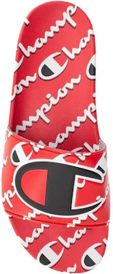 Champion IPO Slides 'Repeat Print - Scarlet' CP100572M Shop Champion IPO Slides 'Repeat Print - Scarlet' CP100572M