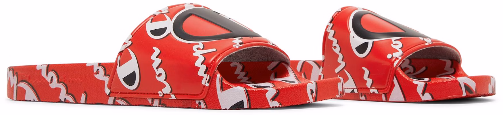 Champion IPO Slides 'Repeat Print - Scarlet' CP100572M Cheap Champion IPO Slides 'Repeat Print - Scarlet' CP100572M