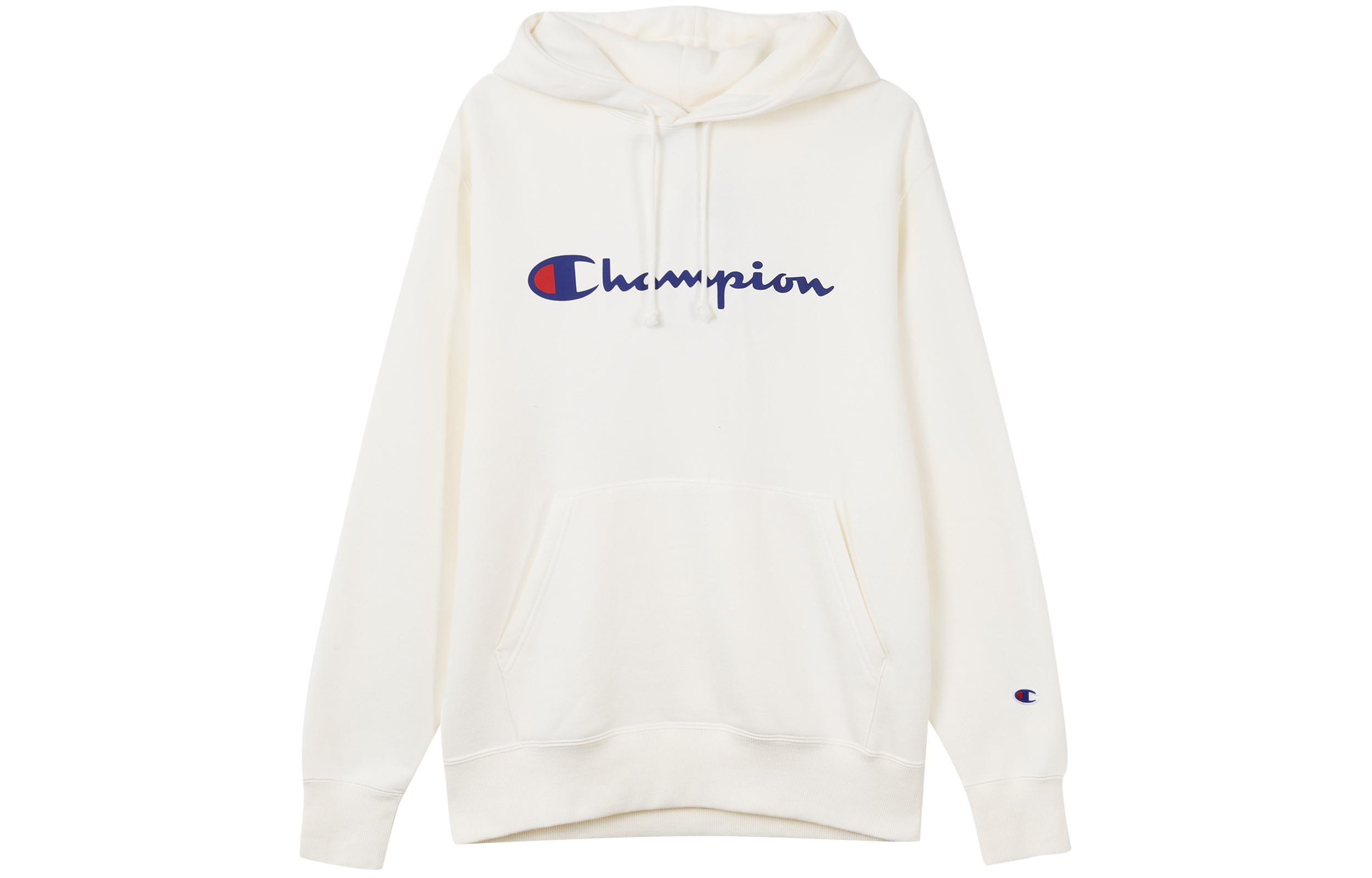 Champion Kanji Print Fleece Pullover Hoodie Japan Edition Unisex White C3-Q107-M101