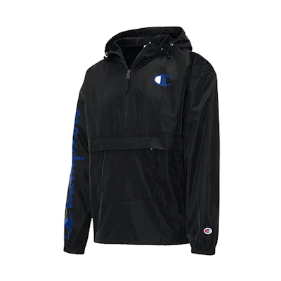 Champion Kirin Arm Half-Zip Hoodie with Large C Logo Print Black (Unisex, US Version) V1012-550743-003