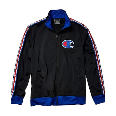 Champion Kirin Arm Red Blue Spliced Jacket US Edition Unisex Black V3377-HHT